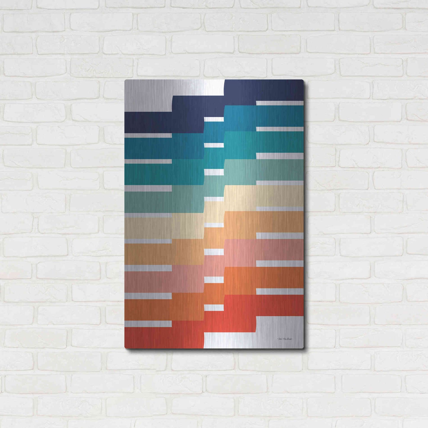 Luxe Metal Art 'Modern Geometry I' by Seven Trees Design, Metal Wall Art,24x36