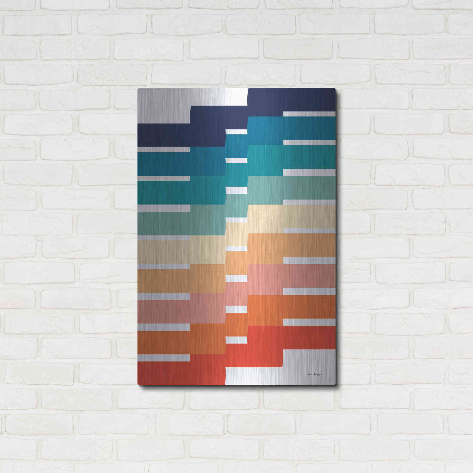 Luxe Metal Art 'Modern Geometry I' by Seven Trees Design, Metal Wall Art,24x36