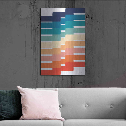 Luxe Metal Art 'Modern Geometry I' by Seven Trees Design, Metal Wall Art,24x36