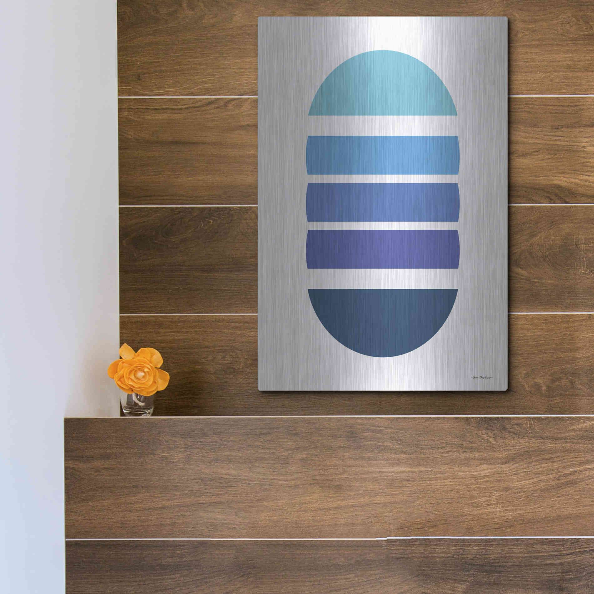 Luxe Metal Art 'Modern Geometry II' by Seven Trees Design, Metal Wall Art,12x16