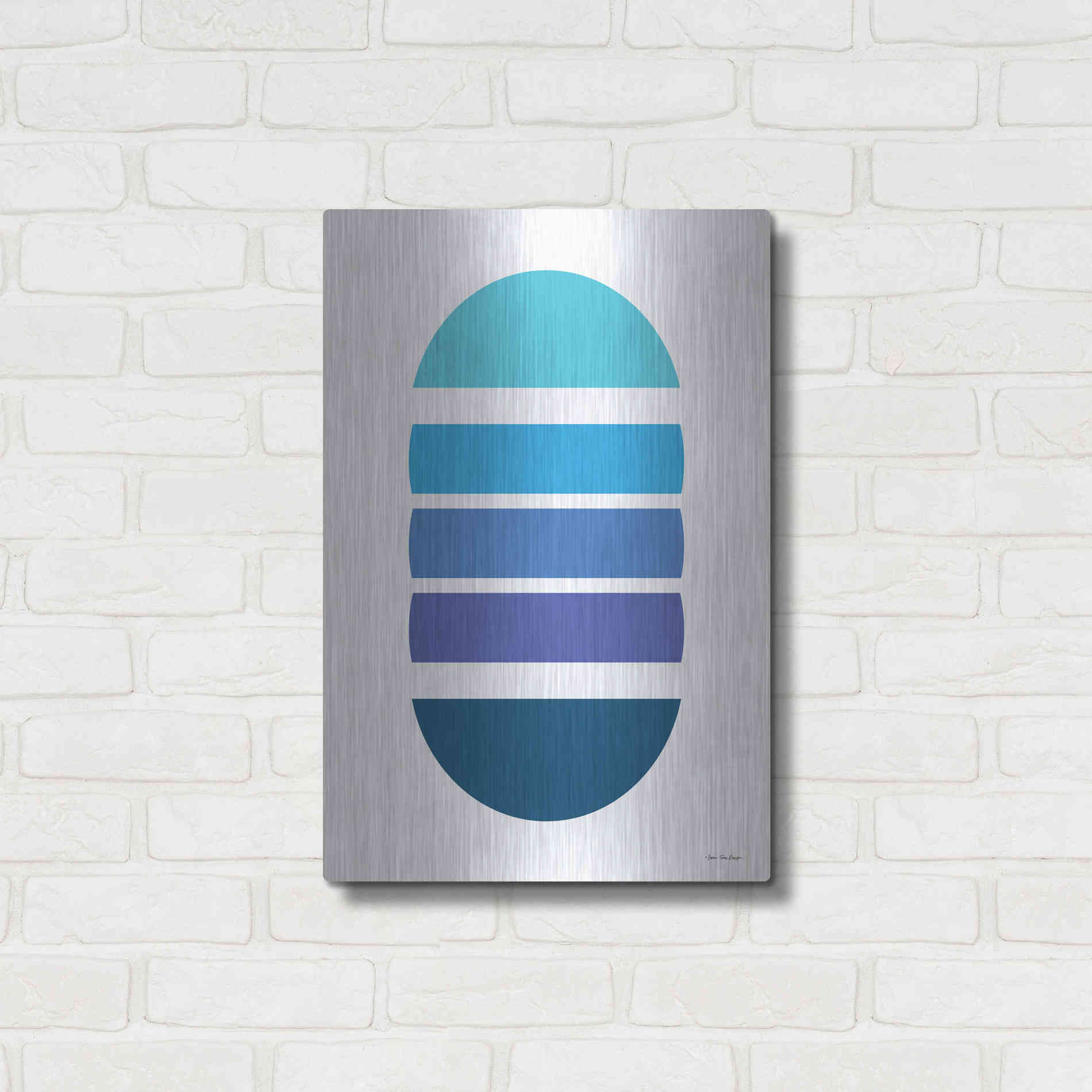 Luxe Metal Art 'Modern Geometry II' by Seven Trees Design, Metal Wall Art,16x24