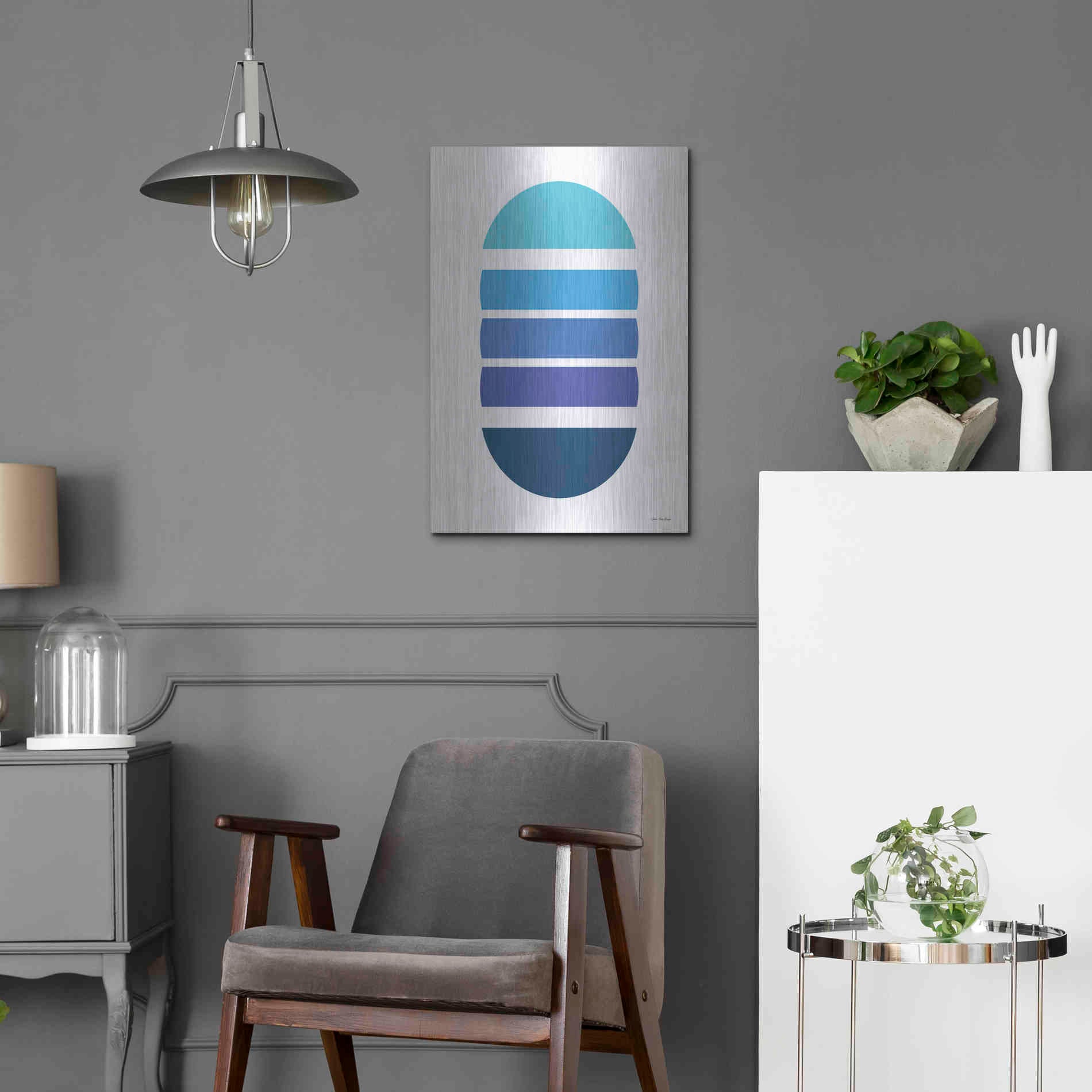 Luxe Metal Art 'Modern Geometry II' by Seven Trees Design, Metal Wall Art,16x24