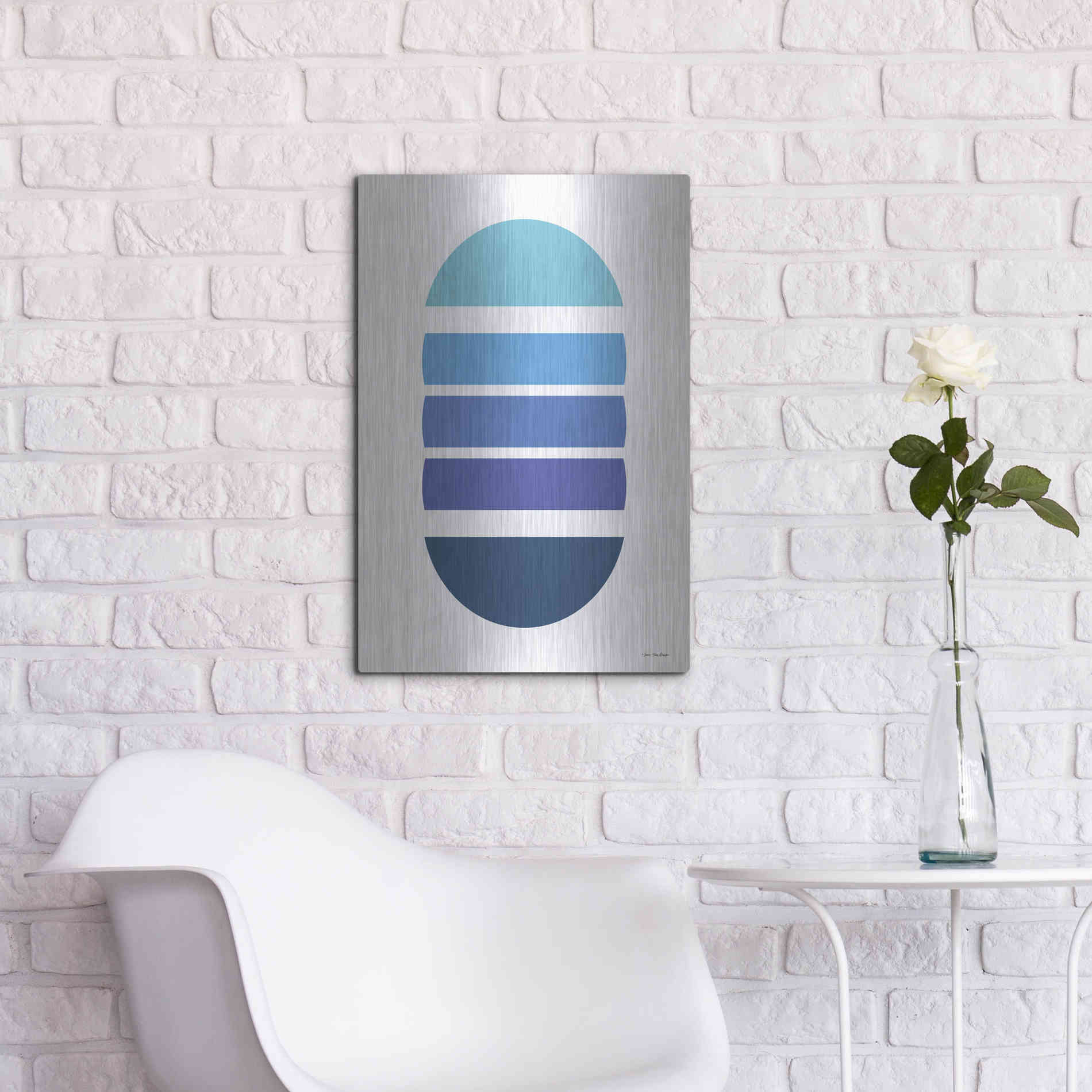 Luxe Metal Art 'Modern Geometry II' by Seven Trees Design, Metal Wall Art,16x24