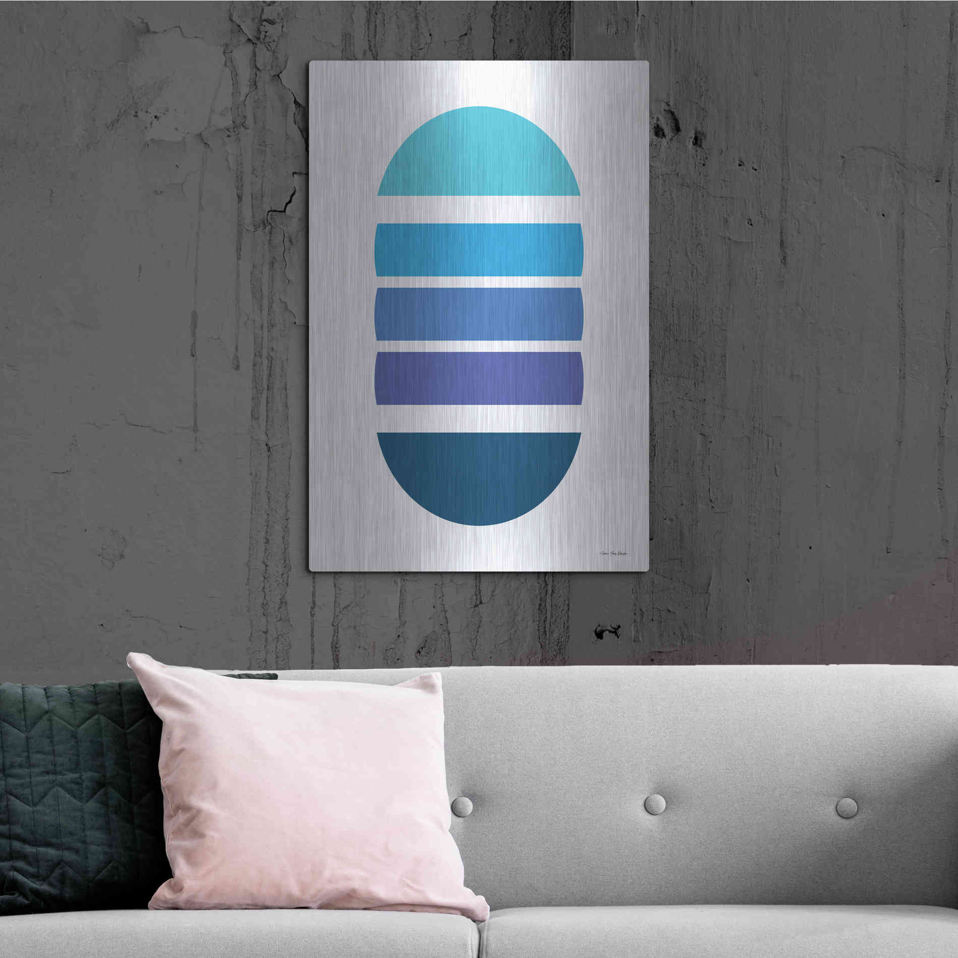 Luxe Metal Art 'Modern Geometry II' by Seven Trees Design, Metal Wall Art,24x36