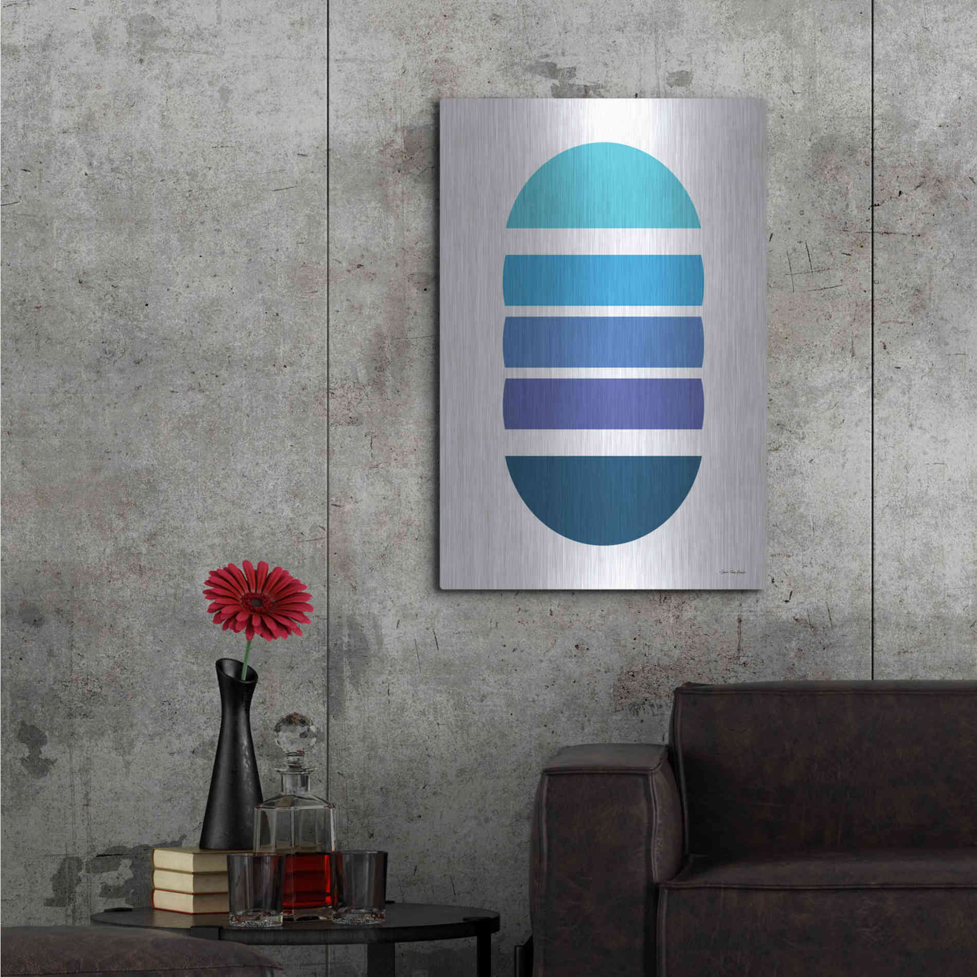 Luxe Metal Art 'Modern Geometry II' by Seven Trees Design, Metal Wall Art,24x36