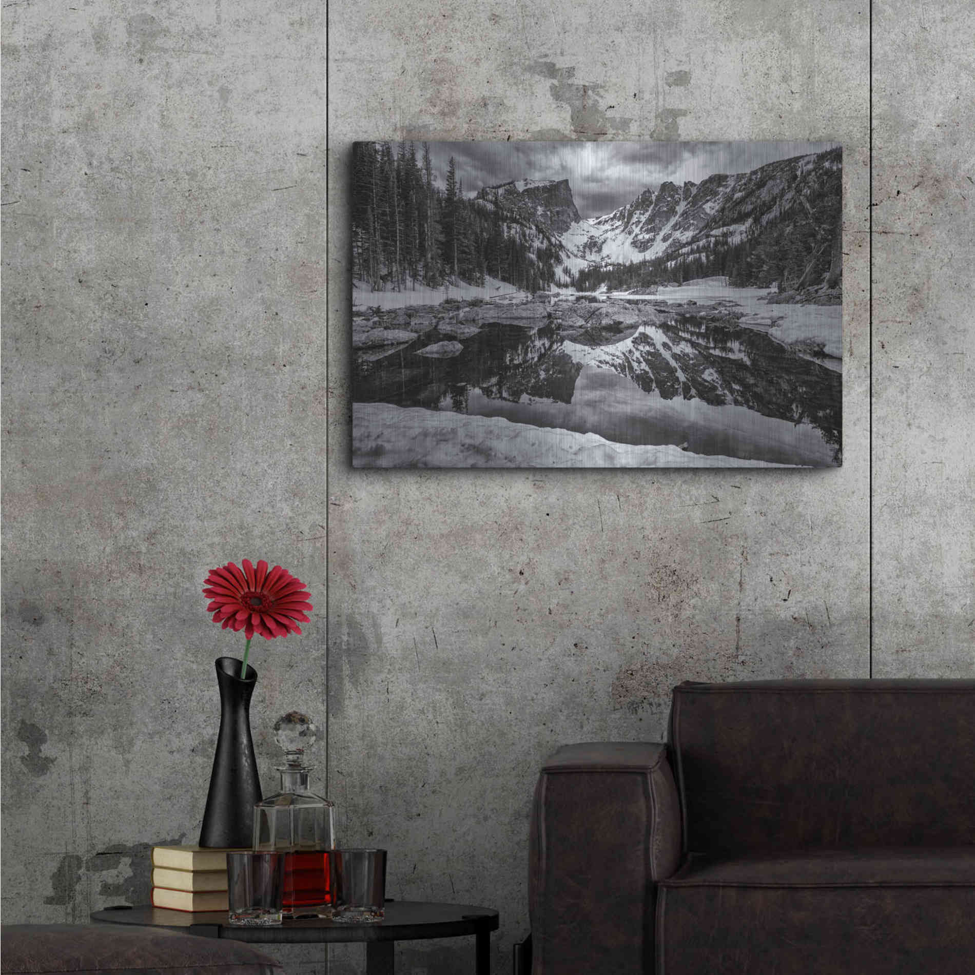 Luxe Metal Art 'Dream Lake Morning' by Darren White, Metal Wall Art,36x24