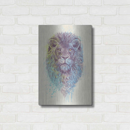 Luxe Metal Art 'Lion King' by Rachel Caldwell, Metal Wall Art,16x24