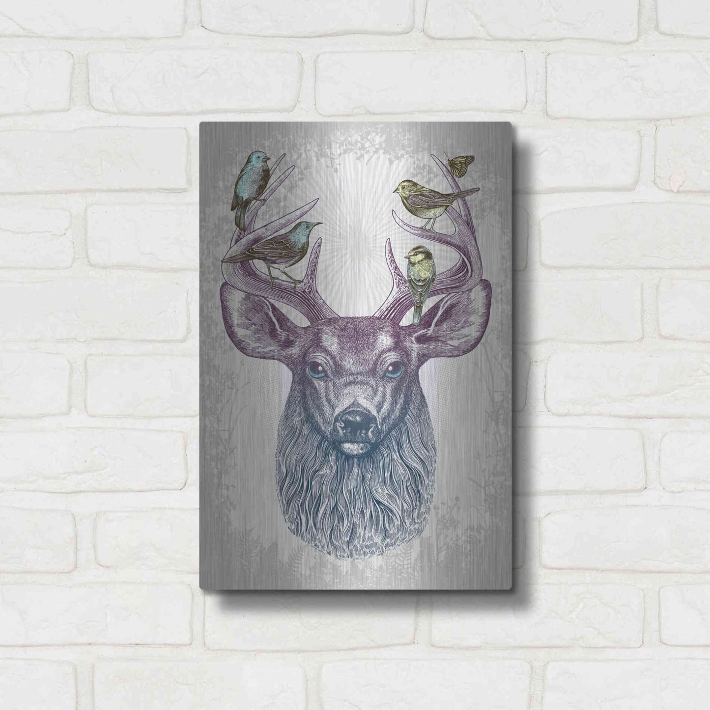 Luxe Metal Art 'Magic Buck' by Rachel Caldwell, Metal Wall Art,12x16
