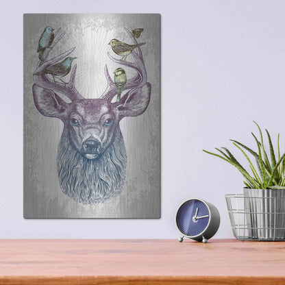 Luxe Metal Art 'Magic Buck' by Rachel Caldwell, Metal Wall Art,12x16