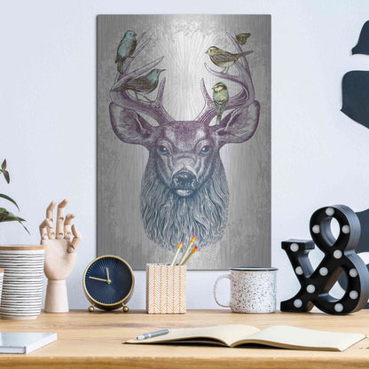 Luxe Metal Art 'Magic Buck' by Rachel Caldwell, Metal Wall Art,12x16