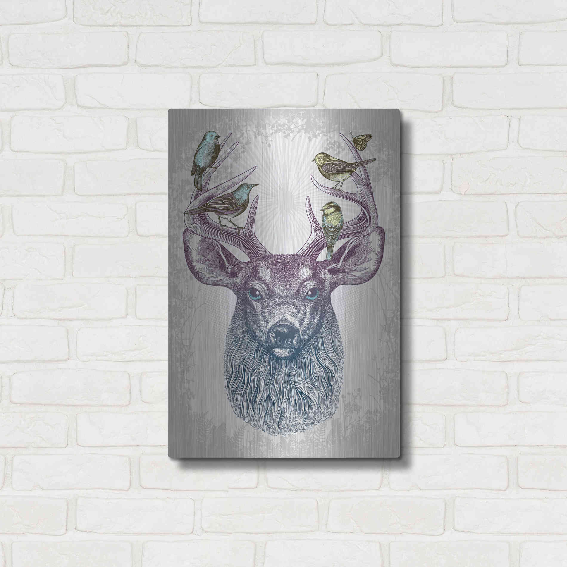 Luxe Metal Art 'Magic Buck' by Rachel Caldwell, Metal Wall Art,16x24