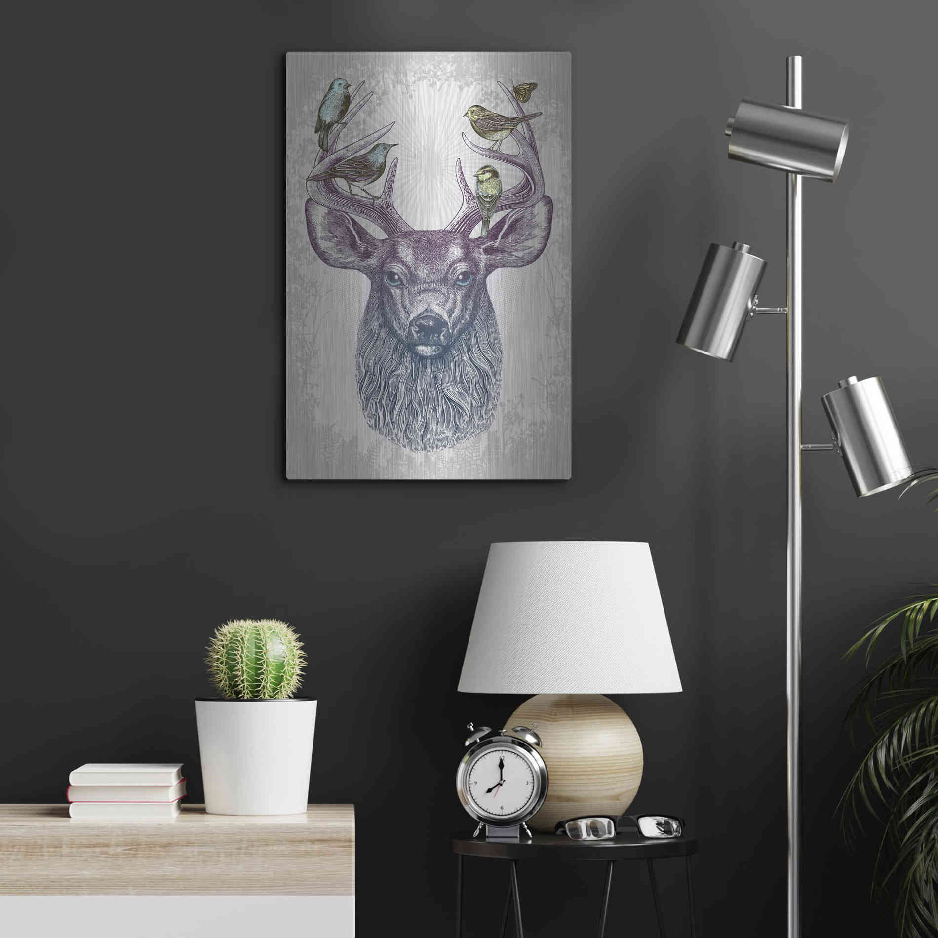 Luxe Metal Art 'Magic Buck' by Rachel Caldwell, Metal Wall Art,16x24