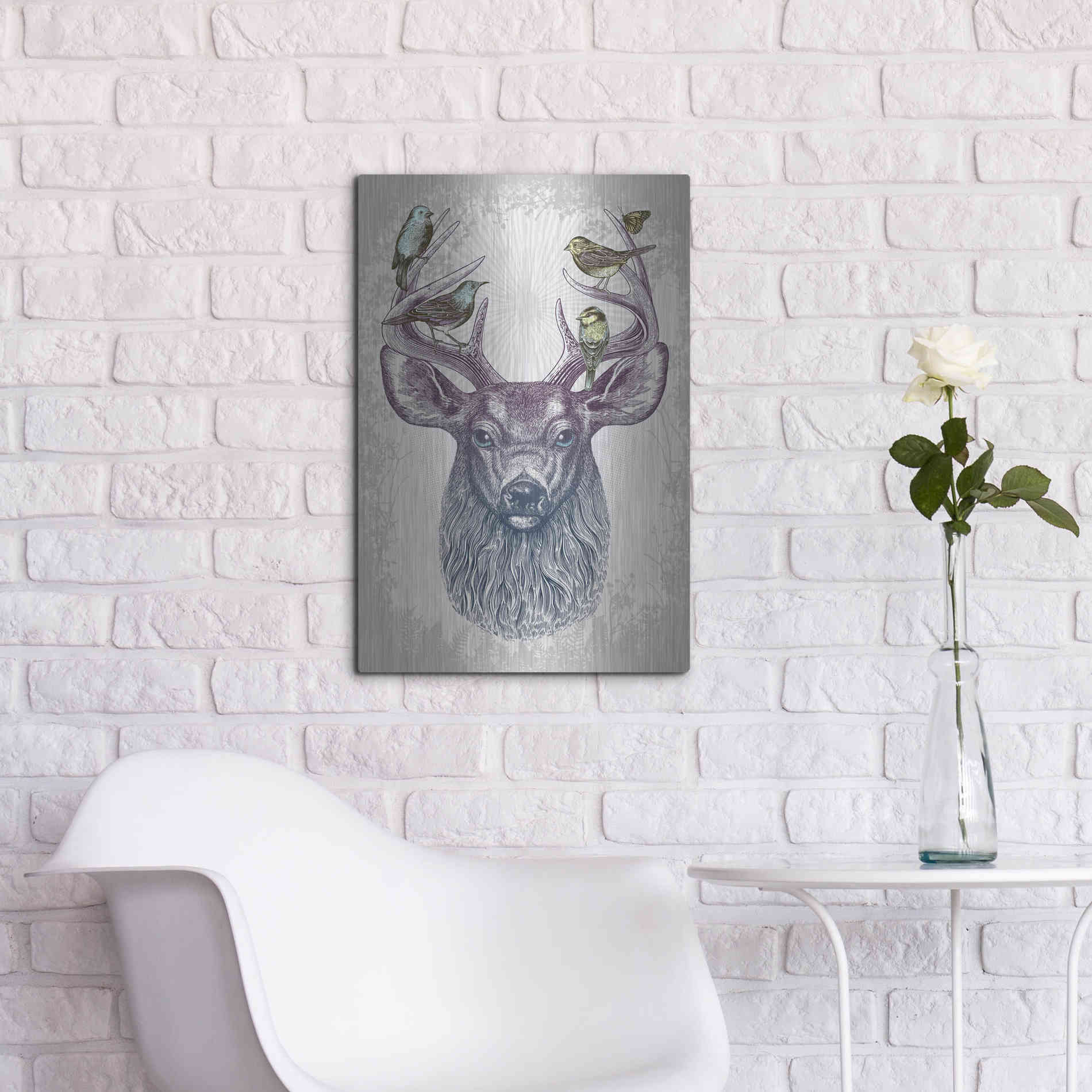 Luxe Metal Art 'Magic Buck' by Rachel Caldwell, Metal Wall Art,16x24