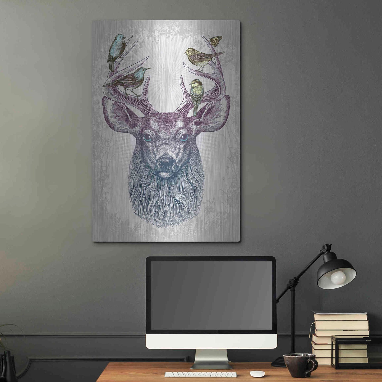 Luxe Metal Art 'Magic Buck' by Rachel Caldwell, Metal Wall Art,24x36