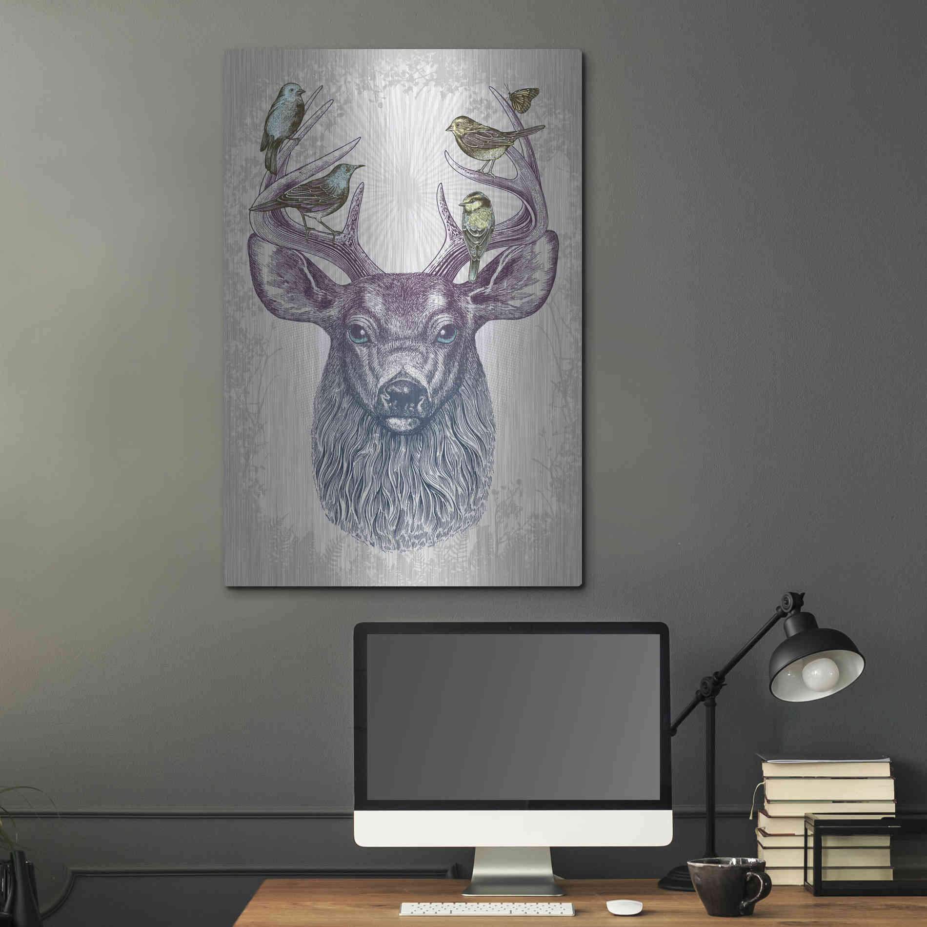 Luxe Metal Art 'Magic Buck' by Rachel Caldwell, Metal Wall Art,24x36