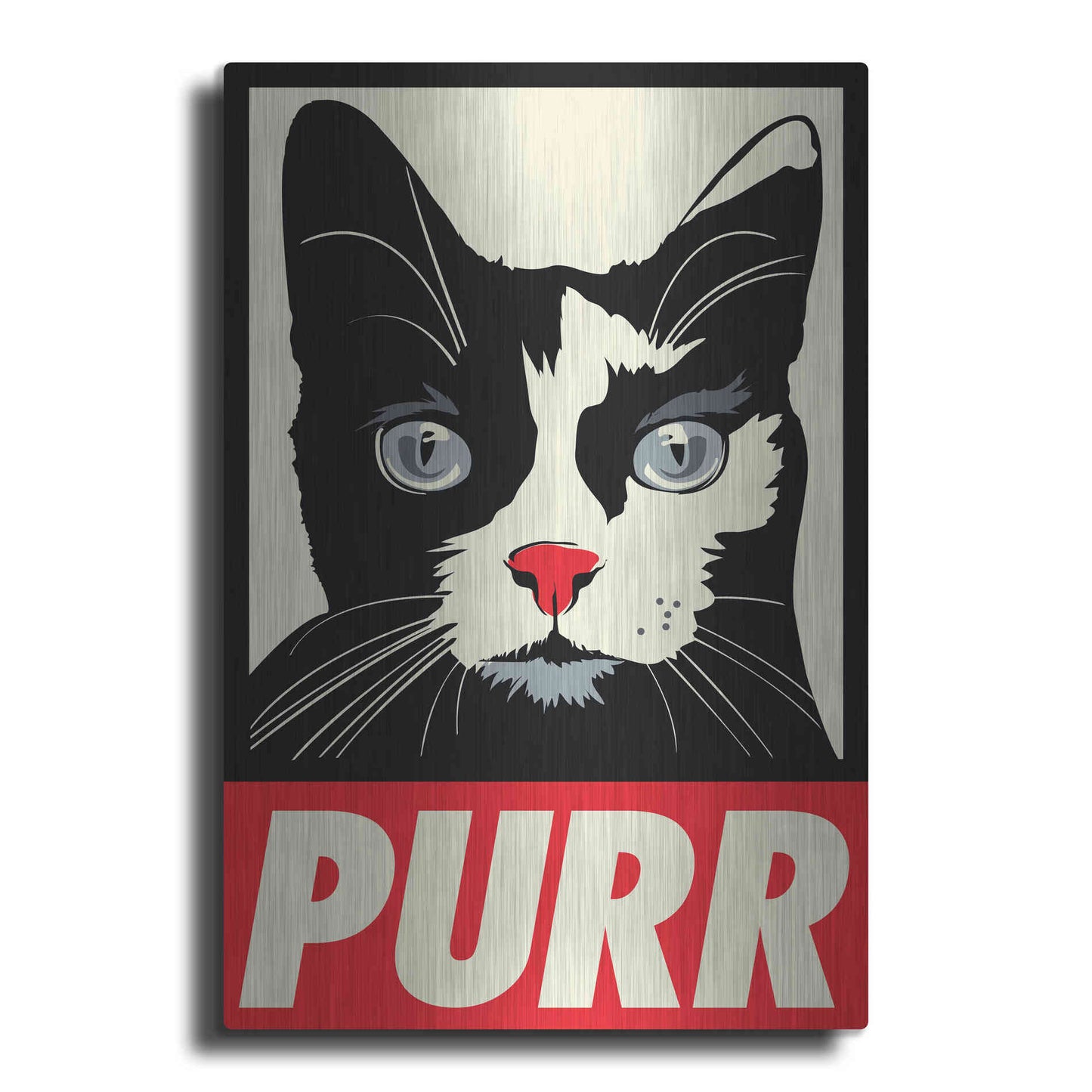 Luxe Metal Art 'Purr Propaganda' by Rachel Caldwell, Metal Wall Art