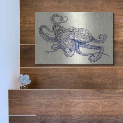 Luxe Metal Art 'Octoflow' by Rachel Caldwell, Metal Wall Art,16x12