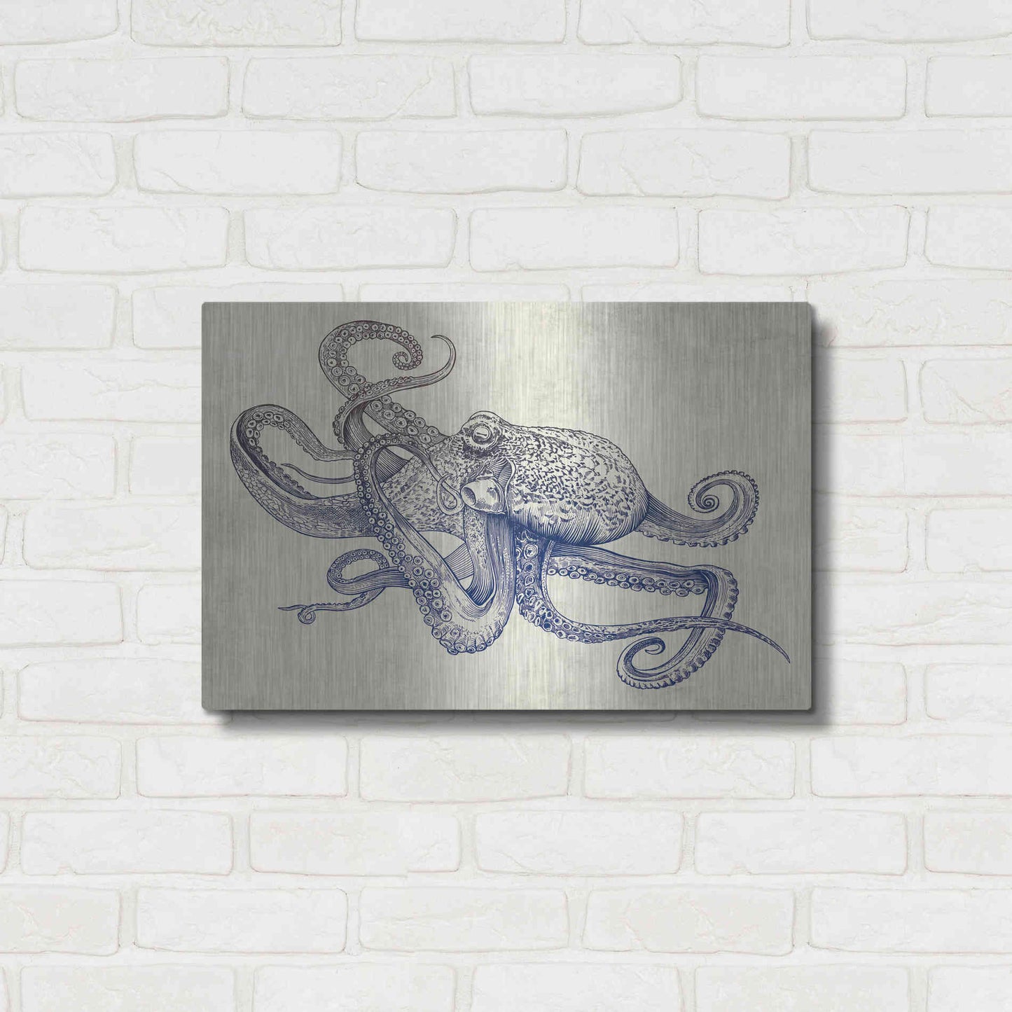 Luxe Metal Art 'Octoflow' by Rachel Caldwell, Metal Wall Art,24x16