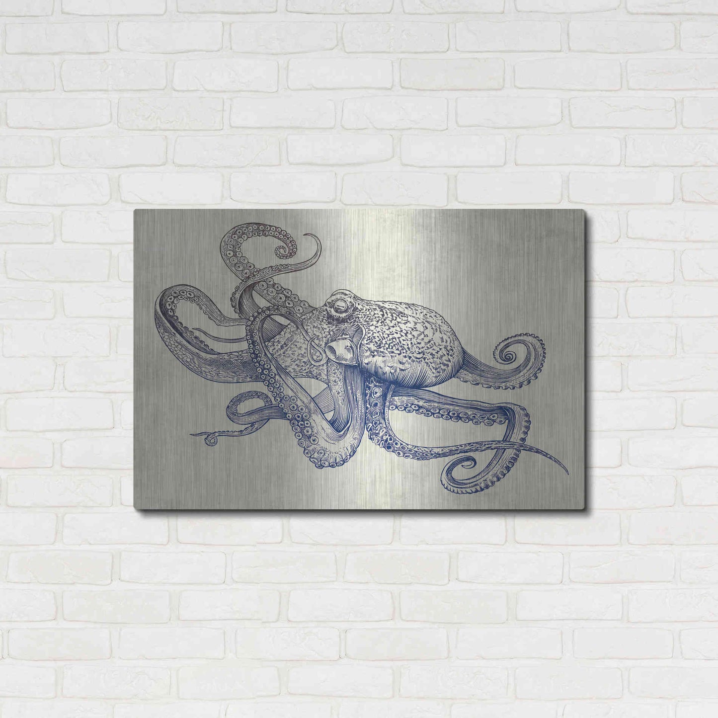 Luxe Metal Art 'Octoflow' by Rachel Caldwell, Metal Wall Art,36x24