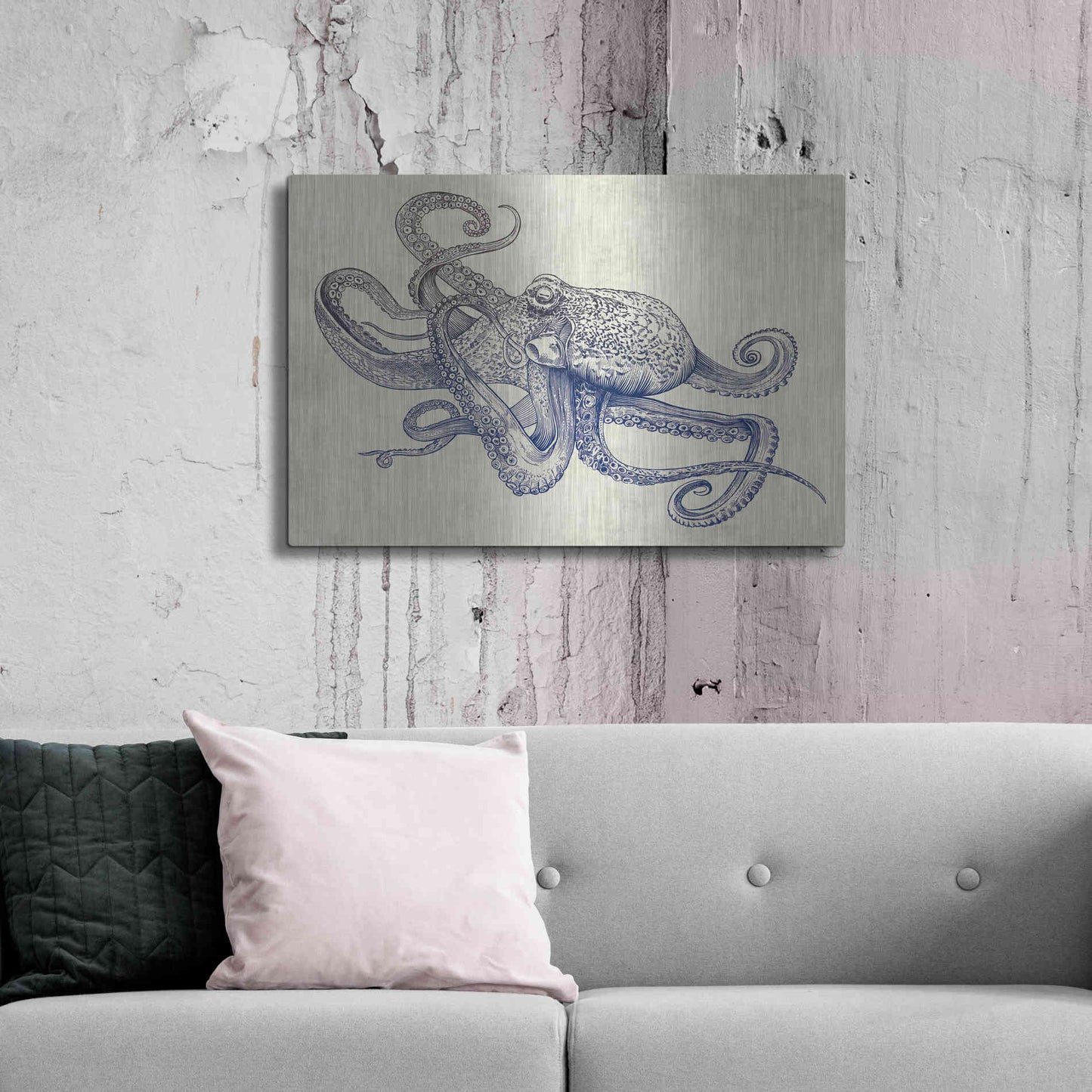 Luxe Metal Art 'Octoflow' by Rachel Caldwell, Metal Wall Art,36x24