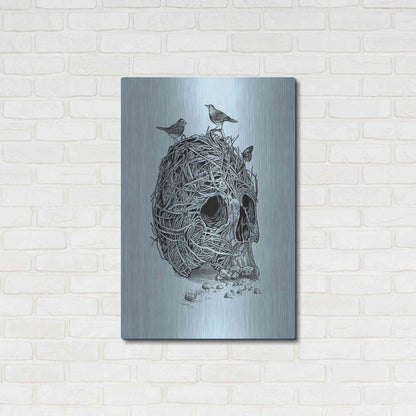Luxe Metal Art 'Skull Nest' by Rachel Caldwell, Metal Wall Art,24x36