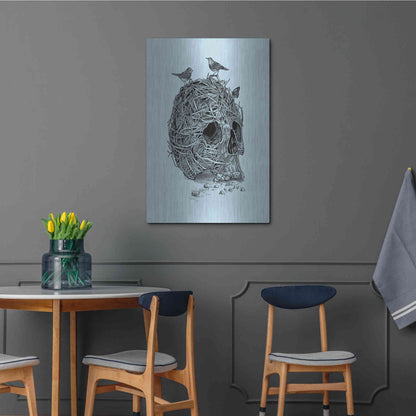 Luxe Metal Art 'Skull Nest' by Rachel Caldwell, Metal Wall Art,24x36