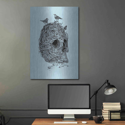 Luxe Metal Art 'Skull Nest' by Rachel Caldwell, Metal Wall Art,24x36