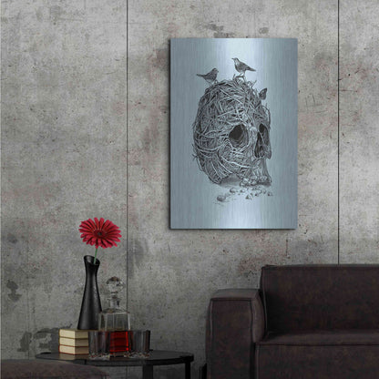 Luxe Metal Art 'Skull Nest' by Rachel Caldwell, Metal Wall Art,24x36