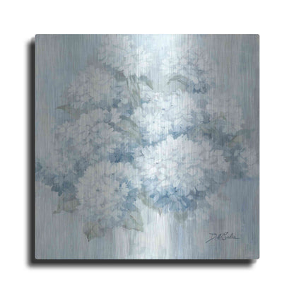 Luxe Metal Art 'White Hydrangeas' by Debi Coiules, Metal Wall Art