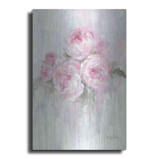 Luxe Metal Art 'Pink Peonies' by Debi Coiules, Metal Wall Art