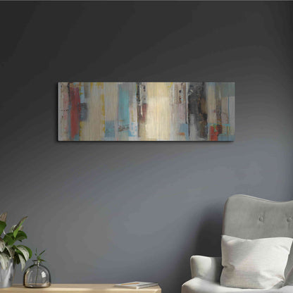 Luxe Metal Art 'Serie Caminos #11' by Ines Benedicto, Metal Wall Art,36x12