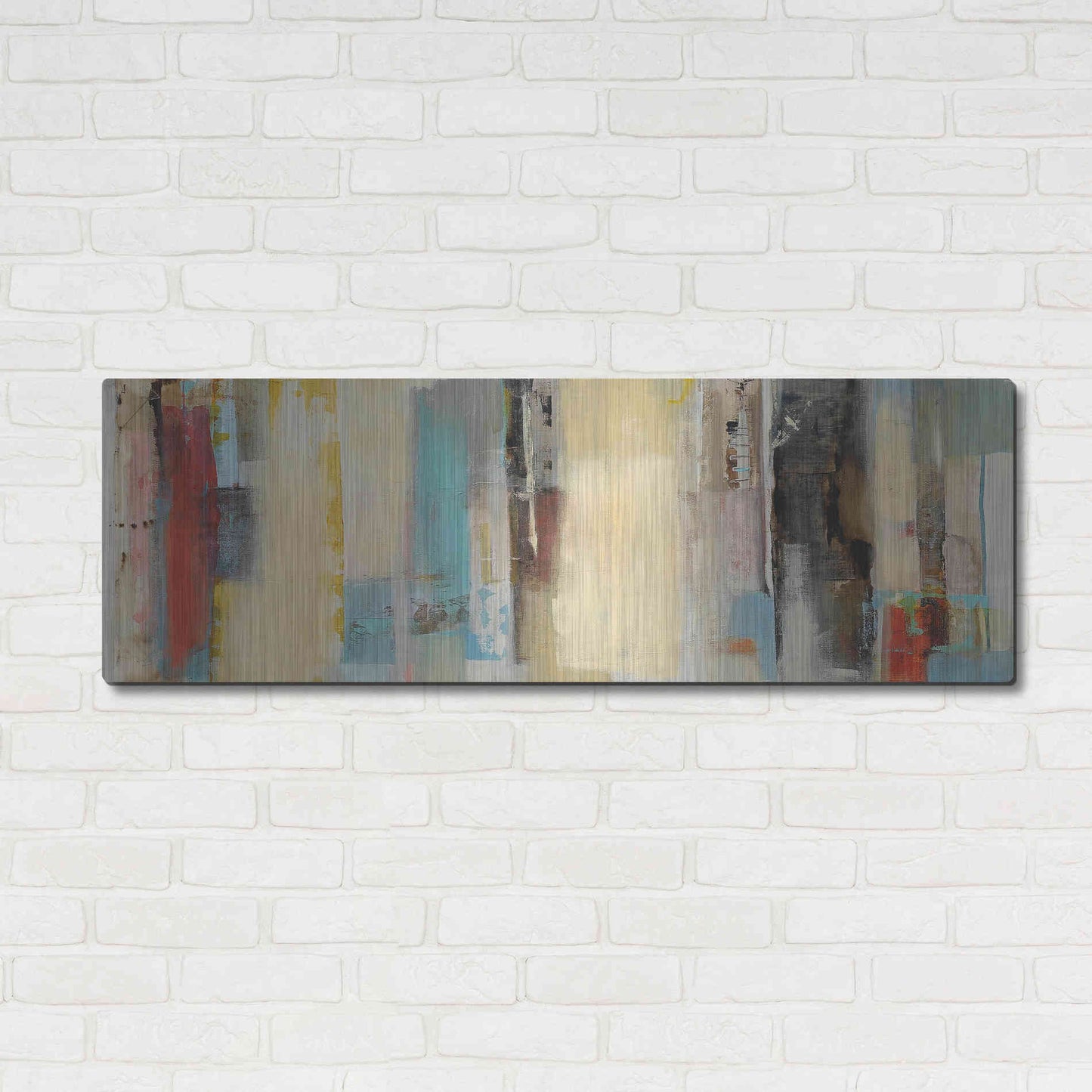 Luxe Metal Art 'Serie Caminos #11' by Ines Benedicto, Metal Wall Art,48x16