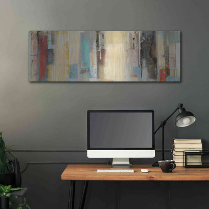 Luxe Metal Art 'Serie Caminos #11' by Ines Benedicto, Metal Wall Art,48x16
