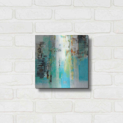 Luxe Metal Art 'Serie Caminos #22' by Ines Benedicto, Metal Wall Art,12x12