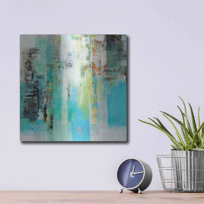 Luxe Metal Art 'Serie Caminos #22' by Ines Benedicto, Metal Wall Art,12x12