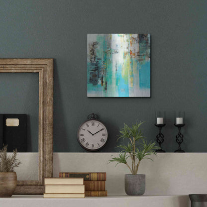 Luxe Metal Art 'Serie Caminos #22' by Ines Benedicto, Metal Wall Art,12x12