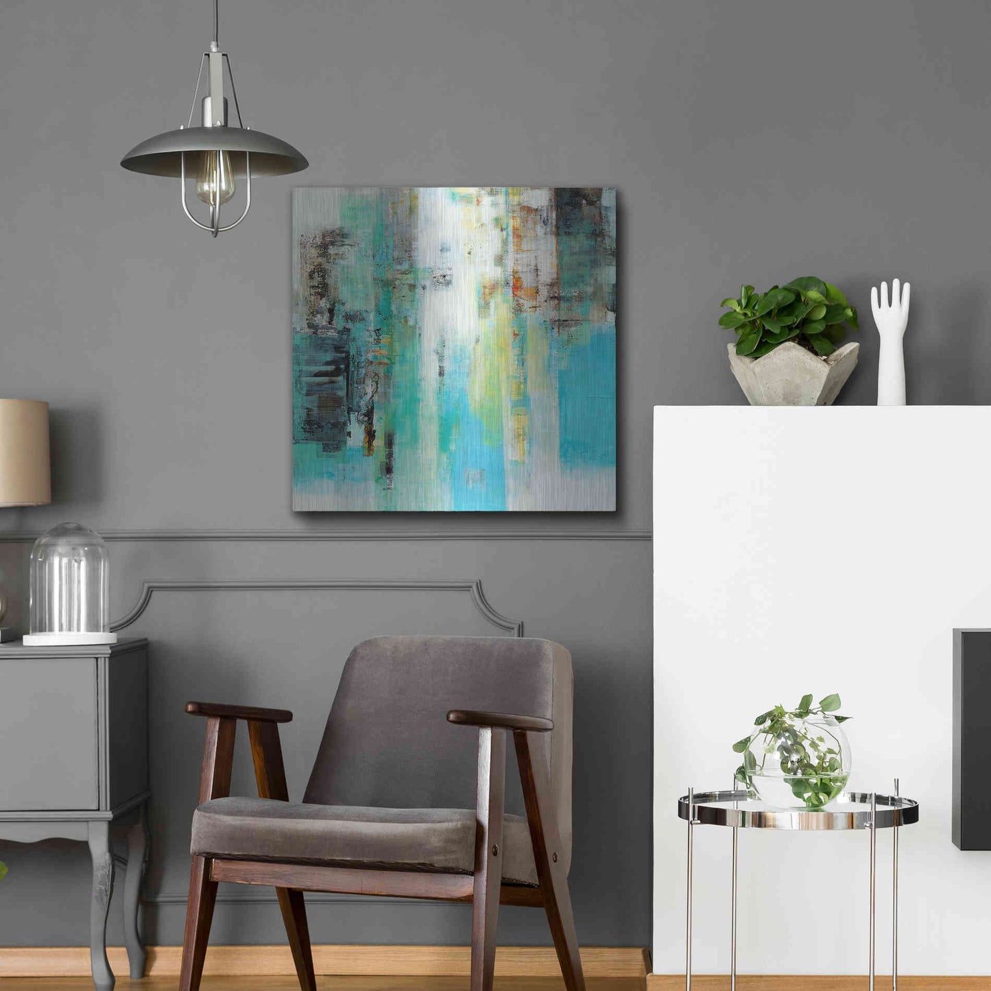 Luxe Metal Art 'Serie Caminos #22' by Ines Benedicto, Metal Wall Art,24x24