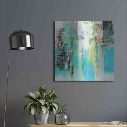 Luxe Metal Art 'Serie Caminos #22' by Ines Benedicto, Metal Wall Art,24x24