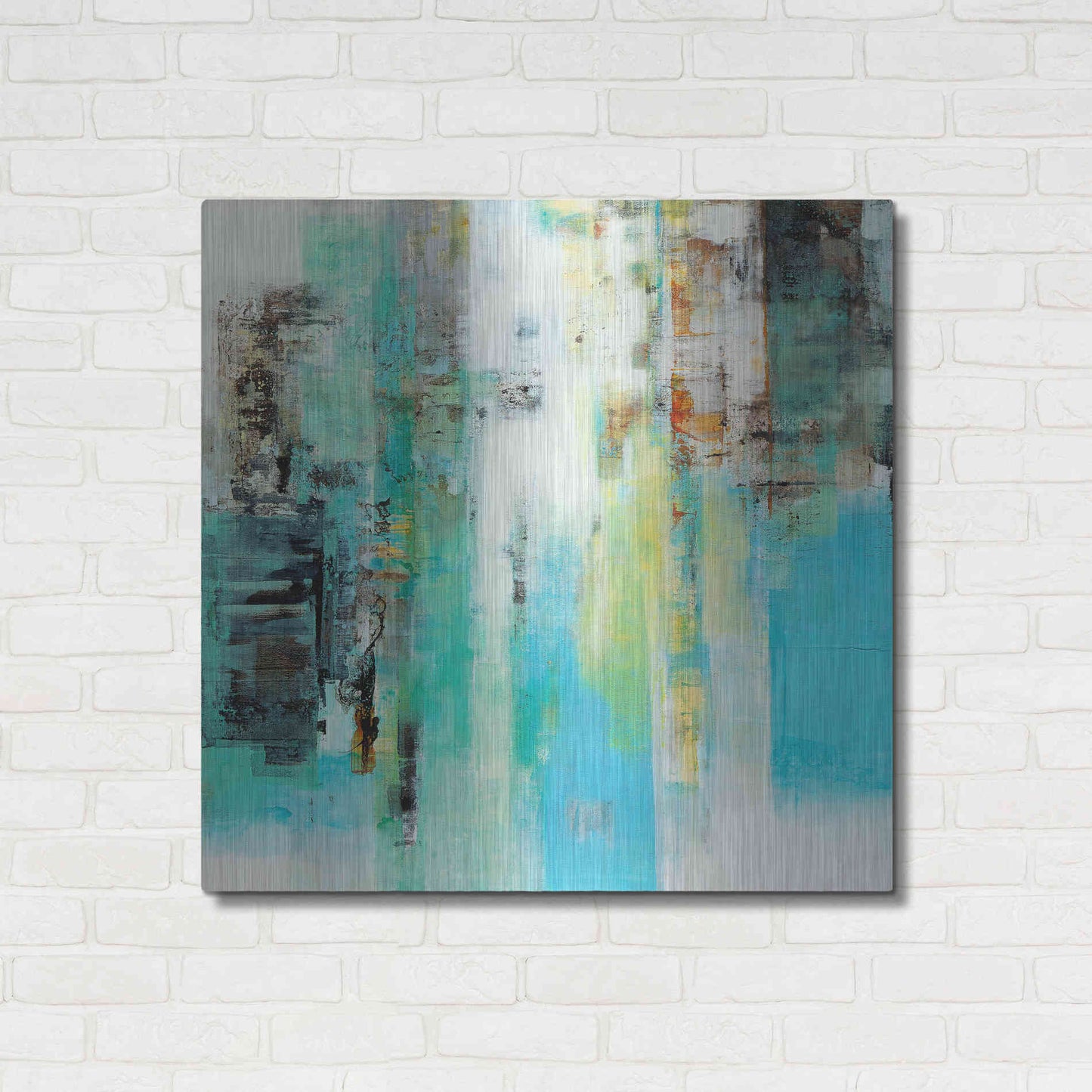 Luxe Metal Art 'Serie Caminos #22' by Ines Benedicto, Metal Wall Art,36x36