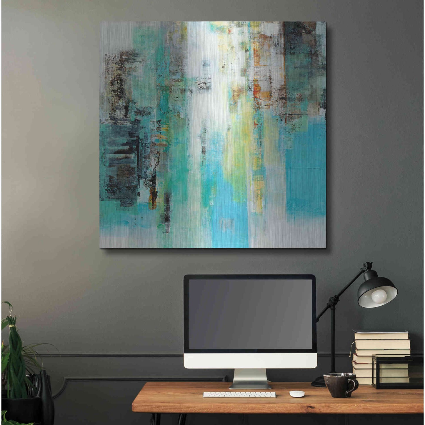 Luxe Metal Art 'Serie Caminos #22' by Ines Benedicto, Metal Wall Art,36x36