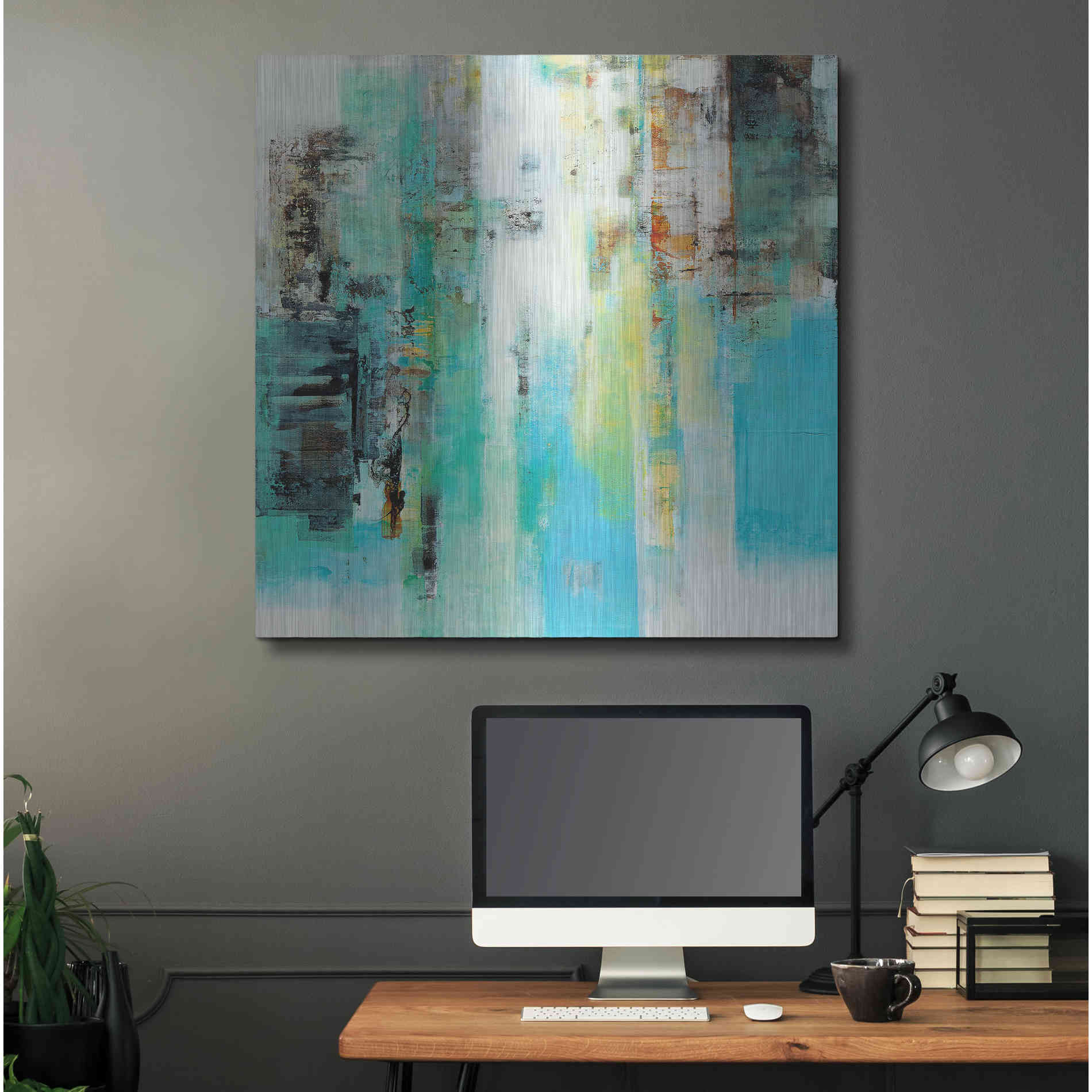 Luxe Metal Art 'Serie Caminos #22' by Ines Benedicto, Metal Wall Art,36x36