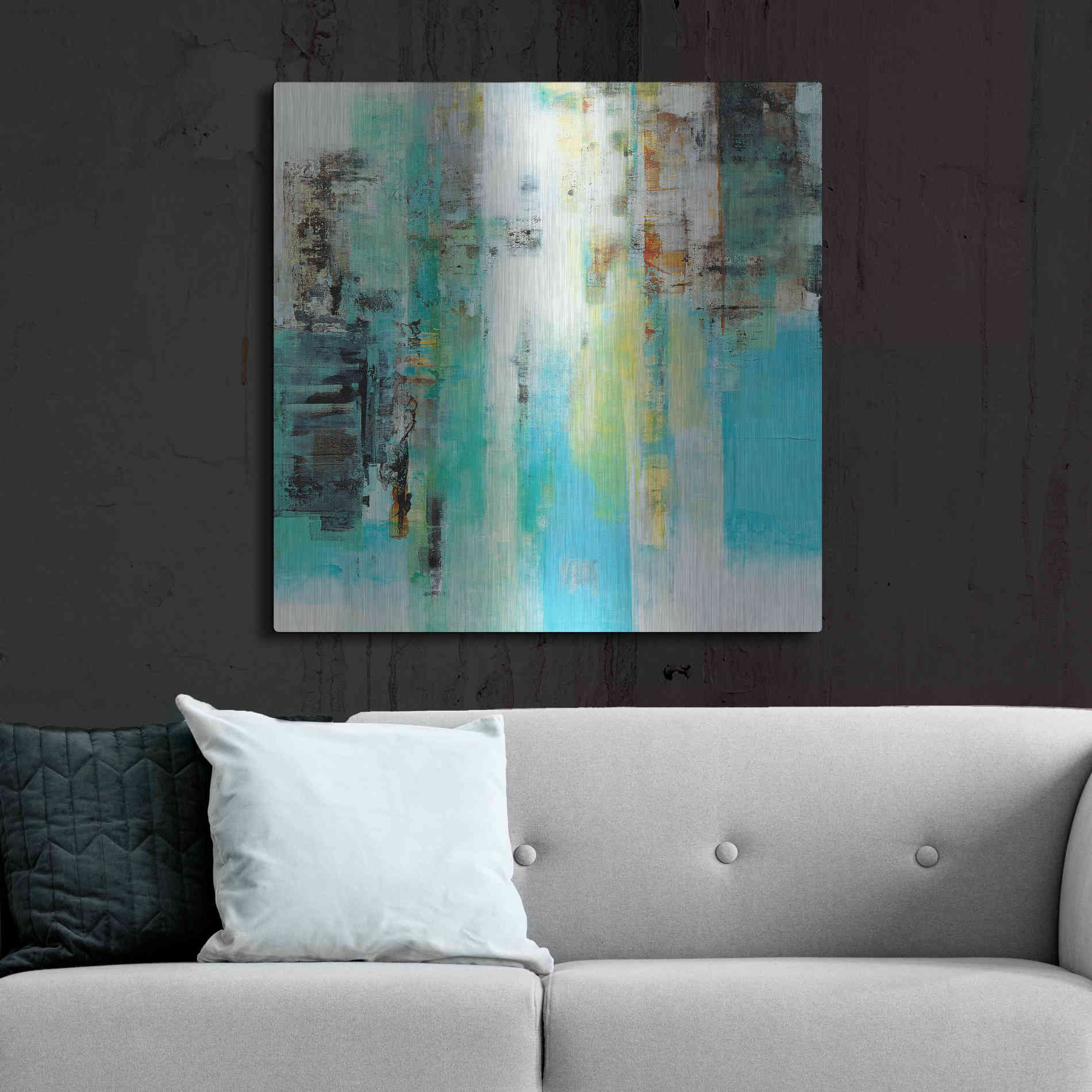 Luxe Metal Art 'Serie Caminos #22' by Ines Benedicto, Metal Wall Art,36x36