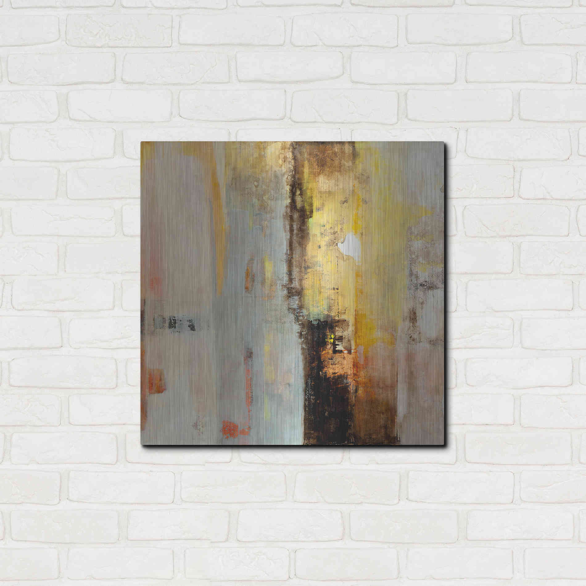 Luxe Metal Art 'Serie Caminos #45' by Ines Benedicto, Metal Wall Art,24x24