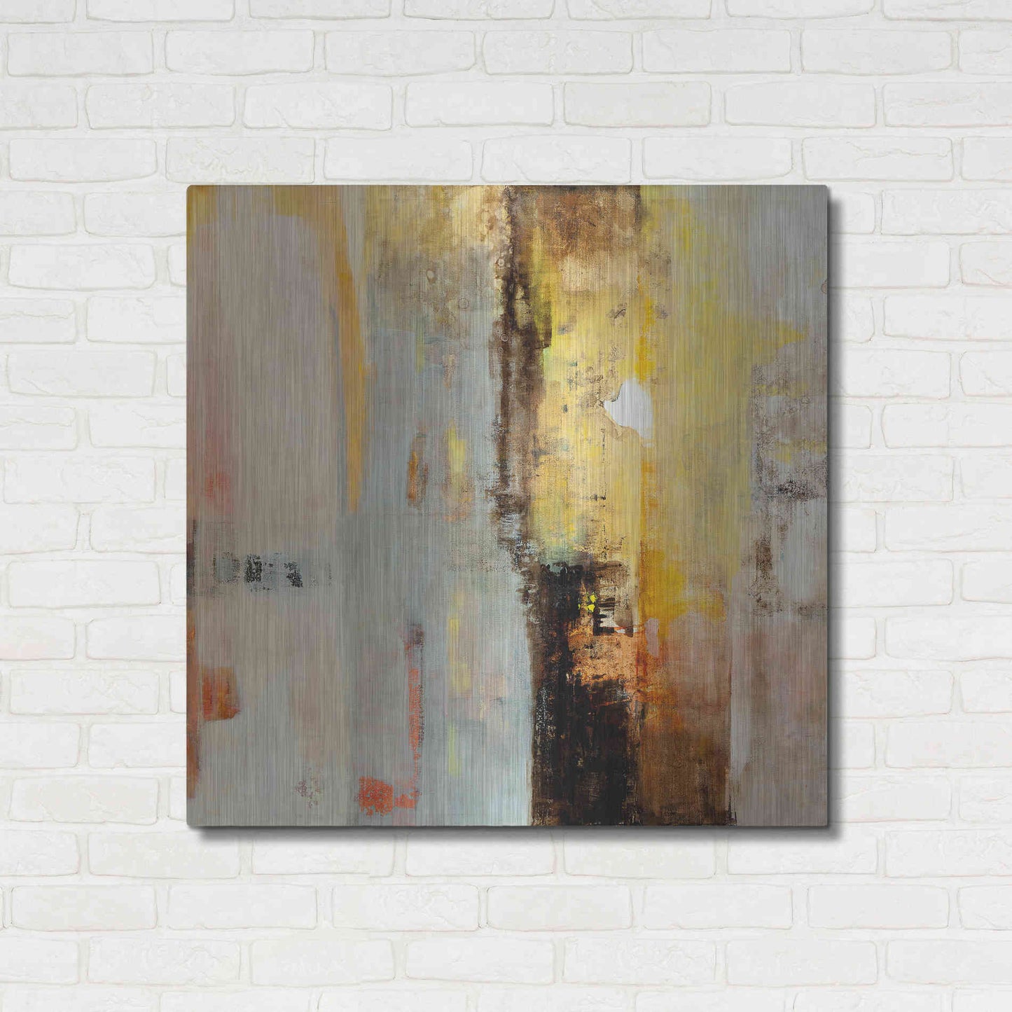 Luxe Metal Art 'Serie Caminos #45' by Ines Benedicto, Metal Wall Art,36x36