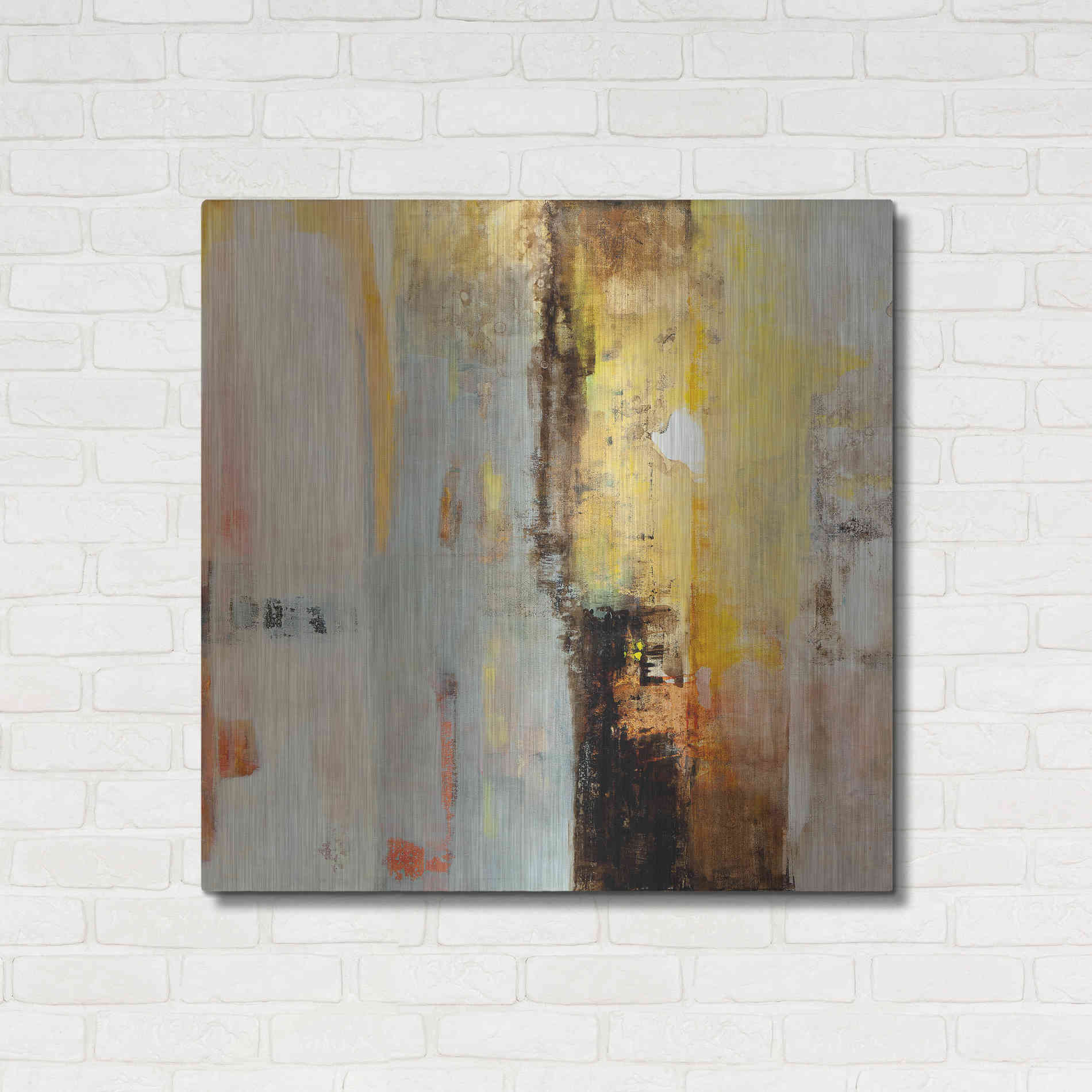 Luxe Metal Art 'Serie Caminos #45' by Ines Benedicto, Metal Wall Art,36x36