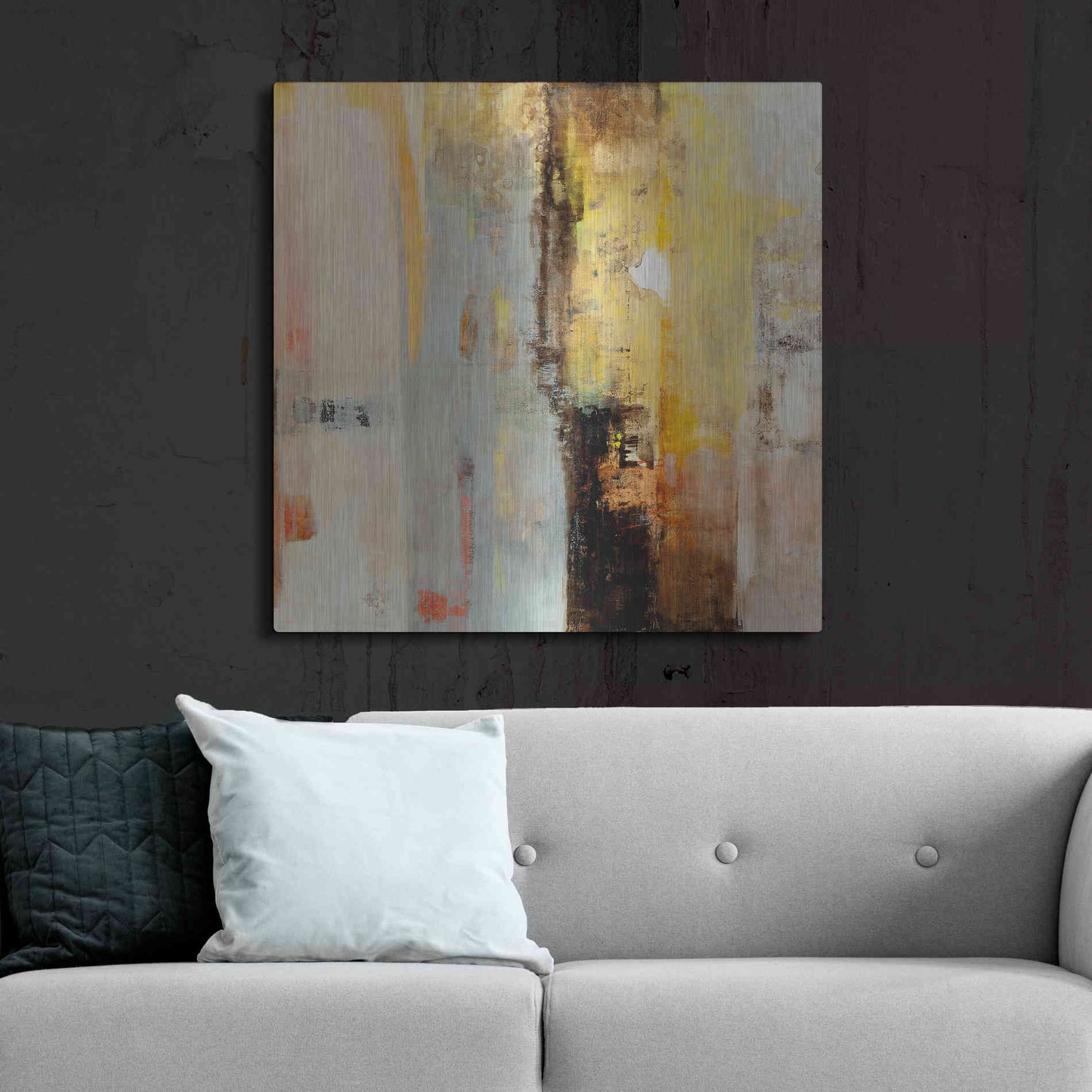 Luxe Metal Art 'Serie Caminos #45' by Ines Benedicto, Metal Wall Art,36x36