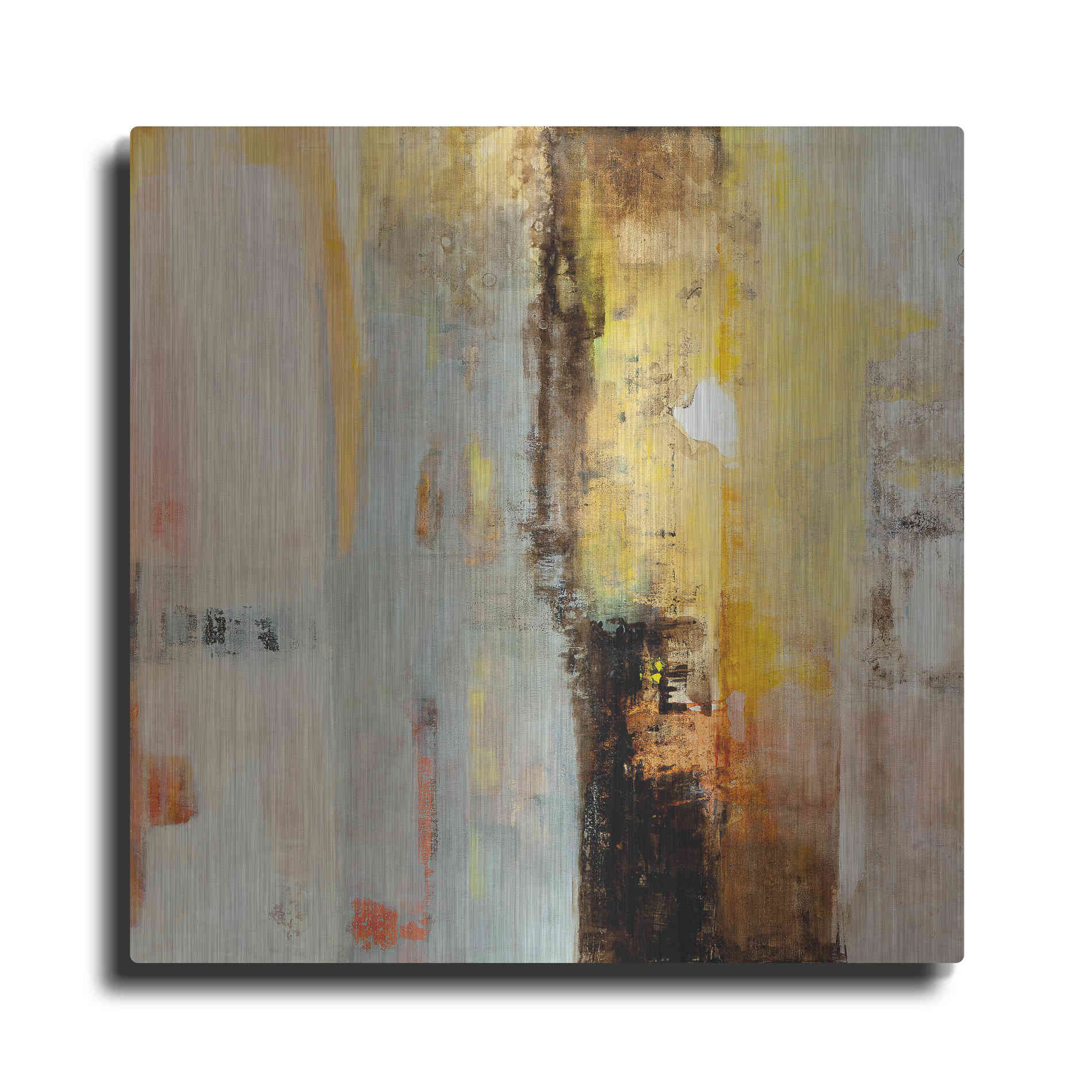 Luxe Metal Art 'Serie Caminos #45' by Ines Benedicto, Metal Wall Art