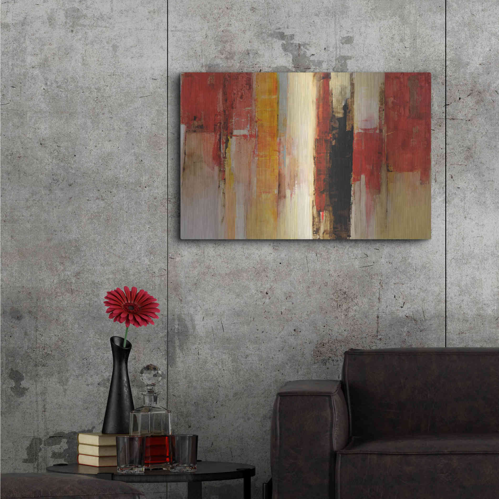 Luxe Metal Art 'Serie Vertigo' by Ines Benedicto, Metal Wall Art,36x24