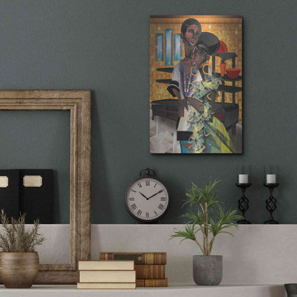 Luxe Metal Art 'Do You Love What You Feel' by Jaleel Campbell, Metal Wall Art,12x16