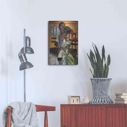 Luxe Metal Art 'Do You Love What You Feel' by Jaleel Campbell, Metal Wall Art,16x24